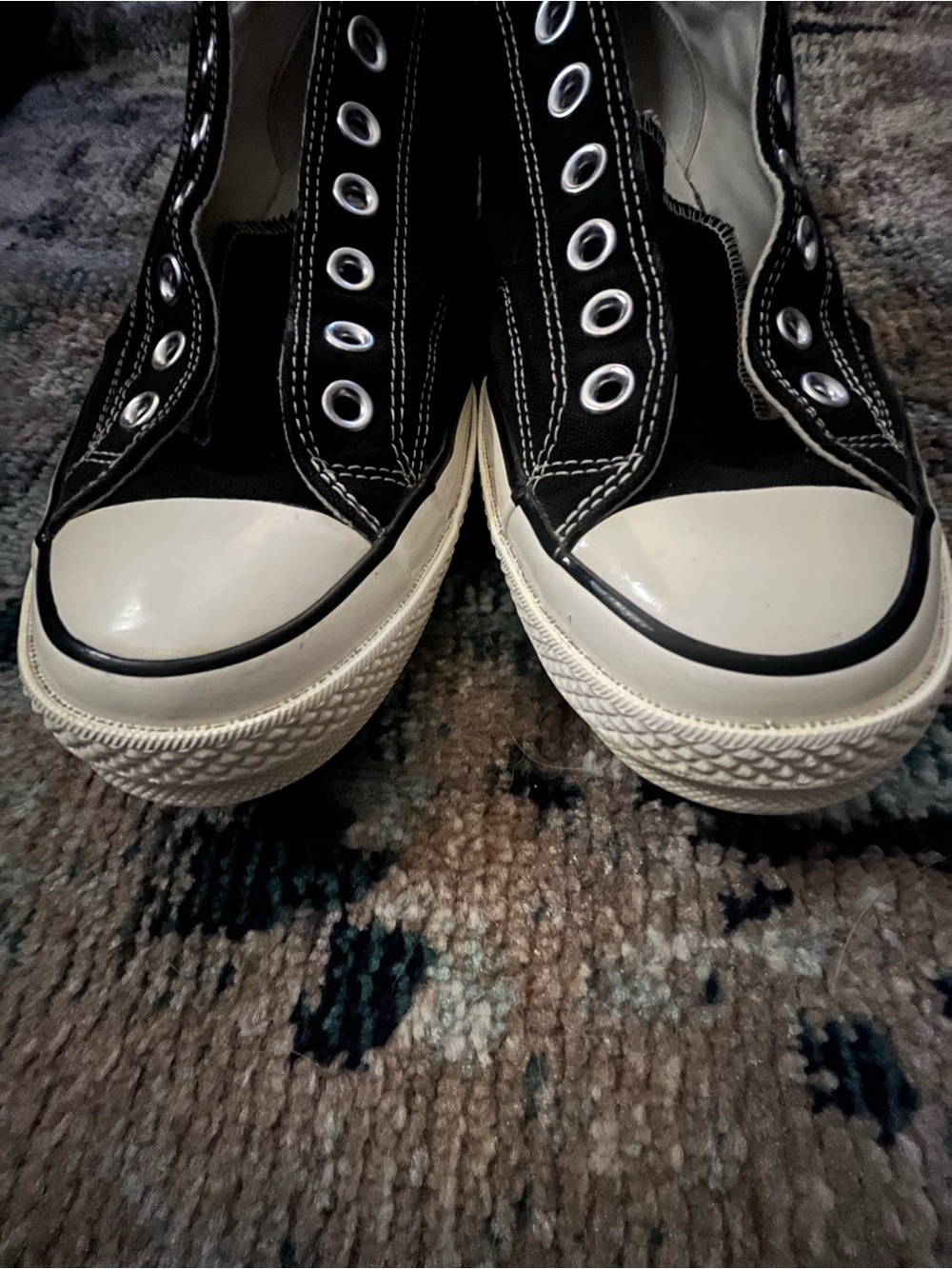 Converse 70 Low Top Sneakers - Black with White Accents